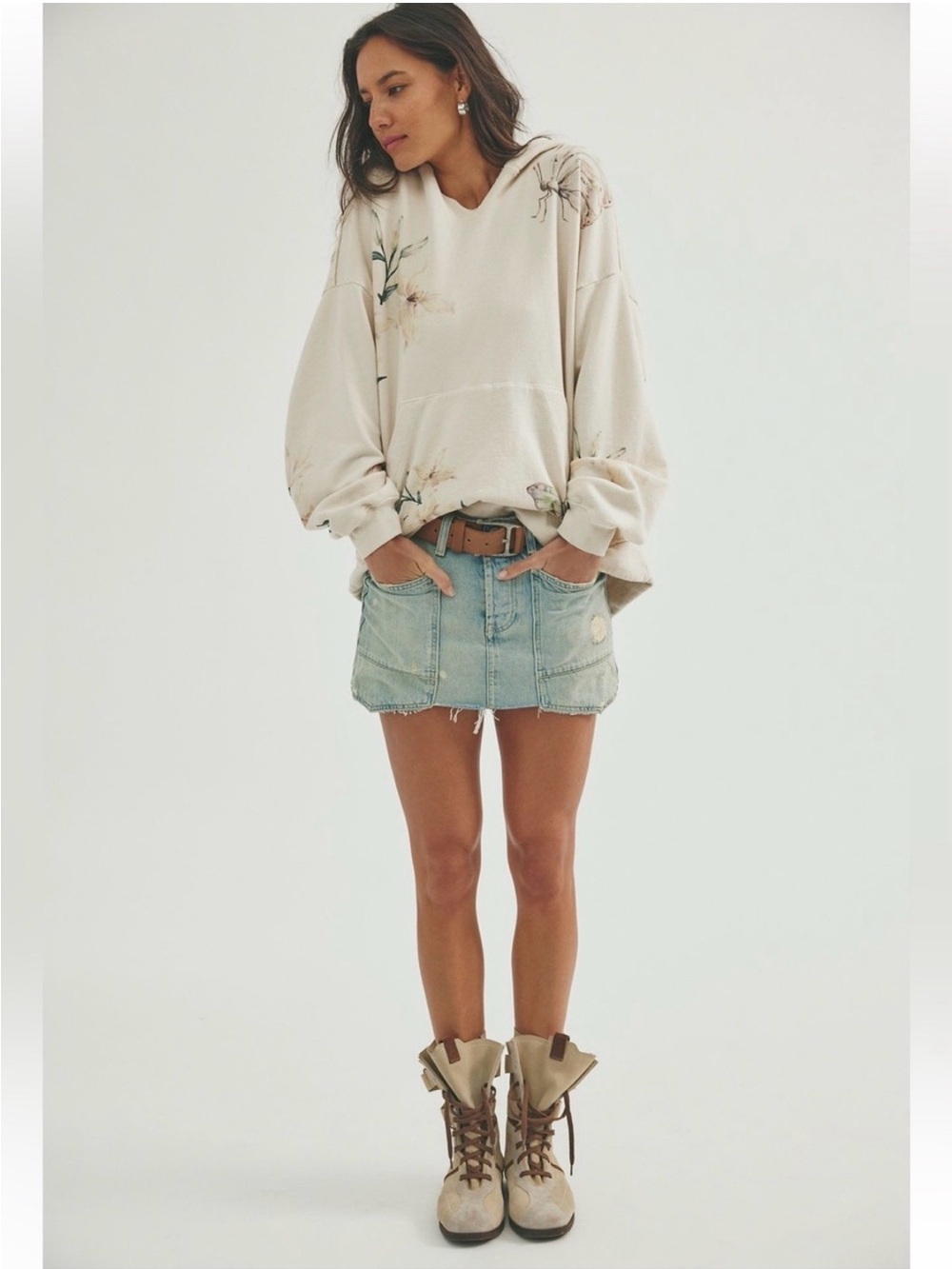 NWT Free People We The Free X Juliet Johnstone Hoodie Size-Medium - Picture 6 of 16
